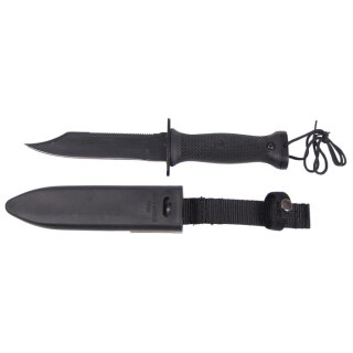 Kampfmesser MK 3, schwarz, mit Kunststoffscheide